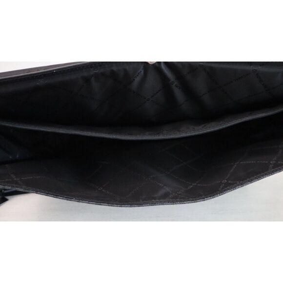 Michael Kors 87F2LEVM2B Unisex Black "MK" Logo Everett Flap Messenger Bag - Picture 8 of 13